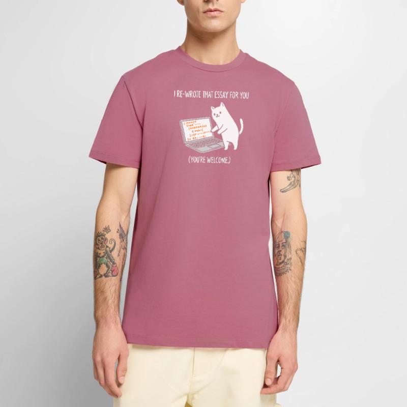 Code cat explains tasks Men's Premium Organic T-Shirt