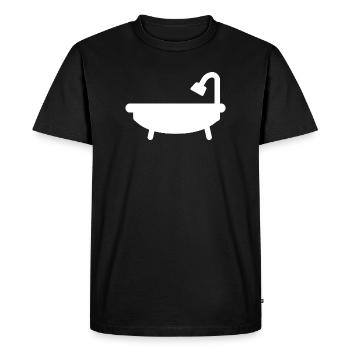 Bathtub - Men's Premium Organic T-Shirt - black - Front - Nico (187cm)