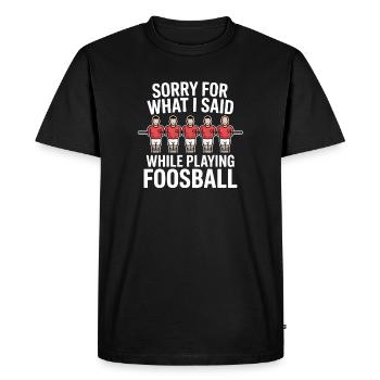Évolution du Foot de table Baby-foot Drôle Baby-foot - T-shirt Premium bio Homme - noir - Devant - Nico (187cm)