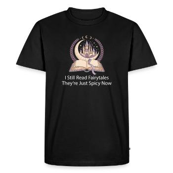 Fairytale Castle Fantasy Books Gift Girl - Men's Premium Organic T-Shirt - black - Front - Nico (187cm)