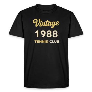Cadeau d’anniversaire rétro vintage du Tennis Club 1988 - T-shirt Premium bio Homme - noir - Devant - Nico (187cm)