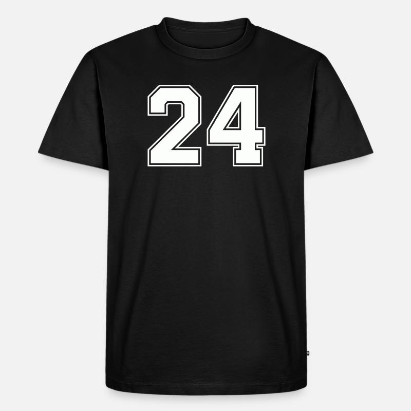 24 - Männer Premium Bio T-Shirt - Schwarz