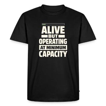 Millénial épuisé, adulte fatigué, - T-shirt Premium bio Homme - noir - Devant - Nico (187cm)