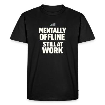 Millénial épuisé, adulte fatigué, - T-shirt Premium bio Homme - noir - Devant - Nico (187cm)