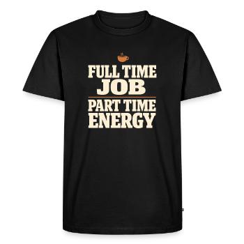 Millénial épuisé, adulte fatigué, - T-shirt Premium bio Homme - noir - Devant - Nico (187cm)
