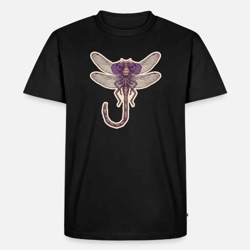Coole Libelle - Männer Premium Bio T-Shirt - Schwarz