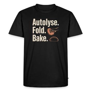 Autolyse Fold Bake Bread Art - Men's Premium Organic T-Shirt - black - Front - Nico (187cm)