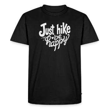 Wandern einfach glücklich sein, Juste randonnez pour être heureux - T-shirt Premium bio Homme - noir - Devant - Nico (187cm)
