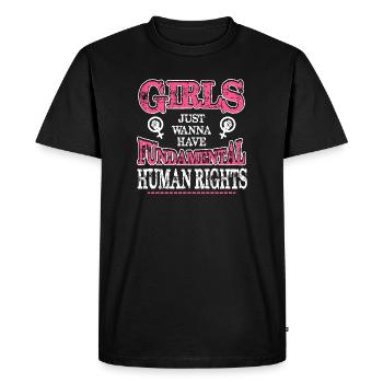T-shirt féministe des droits fondamentaux - T-shirt Premium bio Homme - noir - Devant - Nico (187cm)