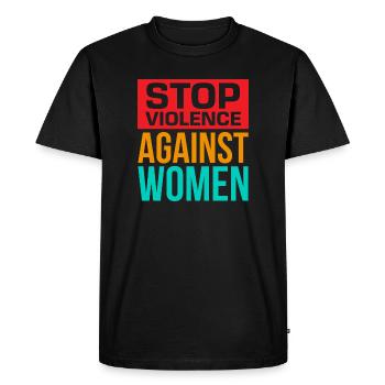 Arrêter la violence faite aux femmes - T-shirt Premium bio Homme - noir - Devant - Nico (187cm)