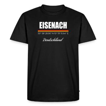Eisenach - Men's Premium Organic T-Shirt - black - Front - Nico (187cm)