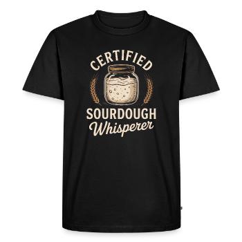 Certified Sourdough Whisperer - Men's Premium Organic T-Shirt - black - Front - Nico (187cm)