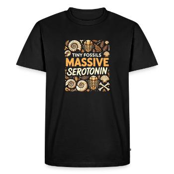 Petits fossiles, bonne chance | Chasse aux fossiles - T-shirt Premium bio Homme - noir - Devant - Nico (187cm)