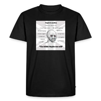 PROBRITAIN2 - Men's Premium Organic T-Shirt - black - Front - Nico (187cm)