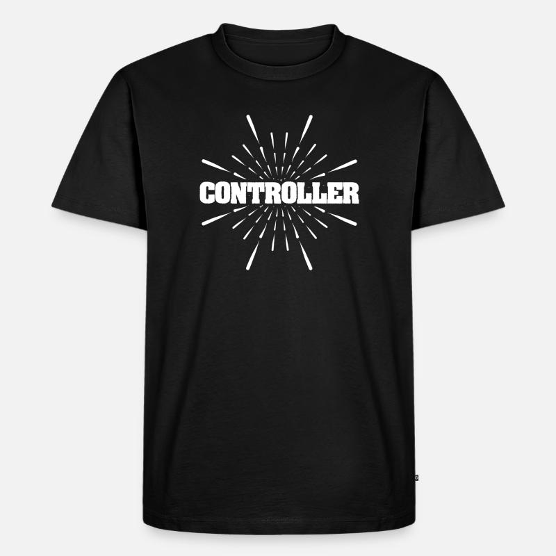 Controller Burst Graphic - Männer Premium Bio T-Shirt - Schwarz