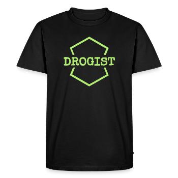 Logo néon Hex du pharmacien - T-shirt Premium bio Homme - noir - Devant - Nico (187cm)