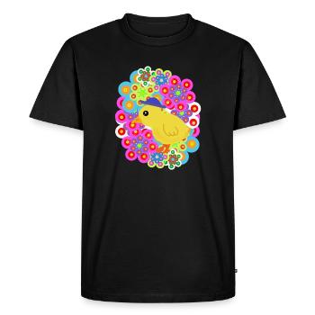 Spring Retro Chick Chicken Kids Easter - Men's Premium Organic T-Shirt - black - Front - Nico (187cm)