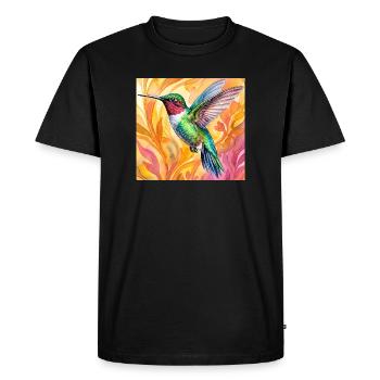 colibri - T-shirt Premium bio Homme - noir - Devant - Nico (187cm)