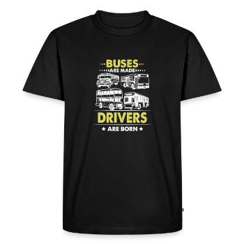Bus Driver School Bus Driver Double Decker Bus Pub - Men's Premium Organic T-Shirt - black - Front - Nico (187cm)