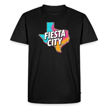 Fiesta City Neon Texas - Men's Premium Organic T-Shirt - black - Front - Nico (187cm)