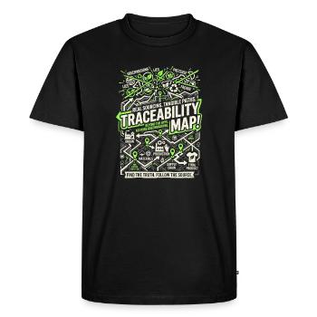 Traceability Map - Men's Premium Organic T-Shirt - black - Front - Nico (187cm)