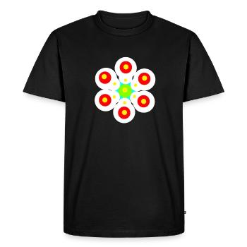 Retro Flower Kids Flowers Kids - Men's Premium Organic T-Shirt - black - Front - Nico (187cm)