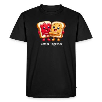 PBJ Sandwich Peanut Butter Jam Best Friends - Men's Premium Organic T-Shirt - black - Front - Nico (187cm)