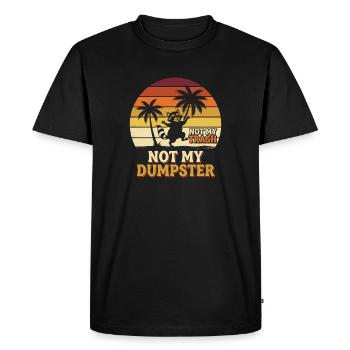 Not My Dumpster Palm Trees Sunset - Men's Premium Organic T-Shirt - black - Front - Nico (187cm)