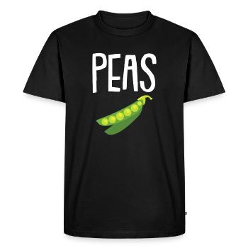 Graphique Des petits pois dans une gousse - T-shirt Premium bio Homme - noir - Devant - Nico (187cm)