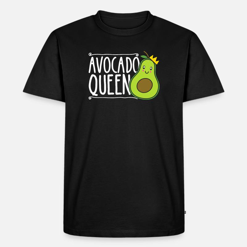 Avocado-Königin - Männer Premium Bio T-Shirt - Schwarz