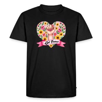 Le pouvoir des filles - T-shirt Premium bio Homme - noir - Devant - Nico (187cm)