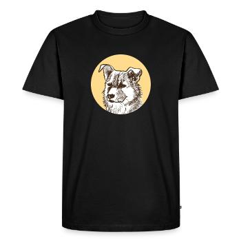 Chien - T-shirt Premium bio Homme - noir - Devant - Nico (187cm)
