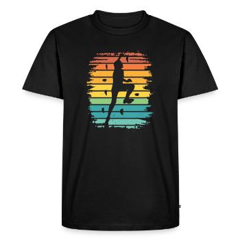 Boulderer Boulder Bouldering - Men's Premium Organic T-Shirt - black - Front - Nico (187cm)