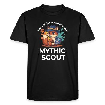 Mythic Scout Fox Quest And Potions Fantasy Art - Men's Premium Organic T-Shirt - black - Front - Nico (187cm)