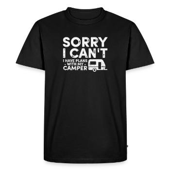 Camper Trailer RV Camping Vacation Camp - Men's Premium Organic T-Shirt - black - Front - Nico (187cm)