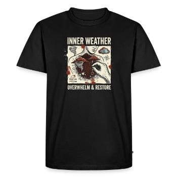 Météo intérieure - T-shirt Premium bio Homme - noir - Devant - Nico (187cm)