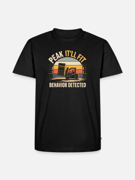 Wird schon passen | Staplerfahrer Humor - Männer Premium Bio T-Shirt - Schwarz