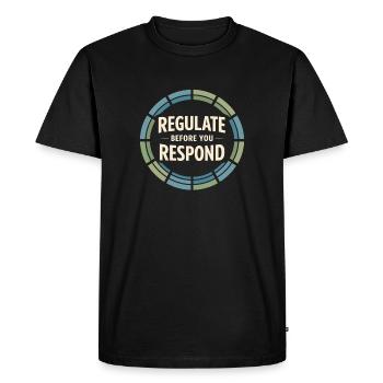 Guérison somatique Thérapie somatique - T-shirt Premium bio Homme - noir - Devant - Nico (187cm)