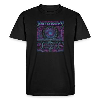 Hustle The Sleep - Men's Premium Organic T-Shirt - black - Front - Nico (187cm)