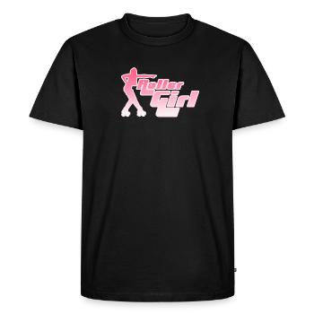 Silhouette de la Fille Rouleau Néon - T-shirt Premium bio Homme - noir - Devant - Nico (187cm)