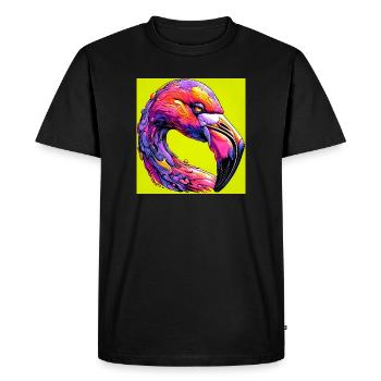 Flamant - T-shirt Premium bio Homme - noir - Devant - Nico (187cm)