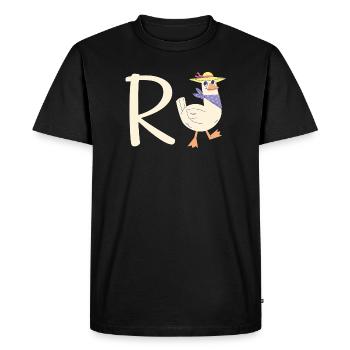 Duck Pension Retirement - Men's Premium Organic T-Shirt - black - Front - Nico (187cm)