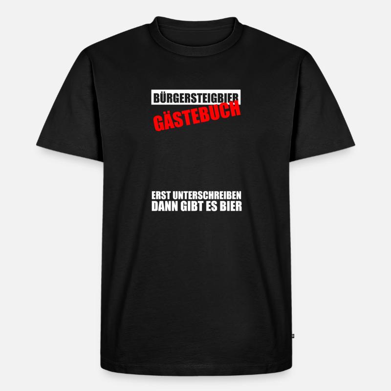 Gästebuch Bürgersteigbier Ortskontrollfahrt OKF - Männer Premium Bio T-Shirt - Schwarz