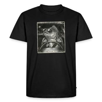 Zander Flashed - Men's Premium Organic T-Shirt - black - Front - Nico (187cm)