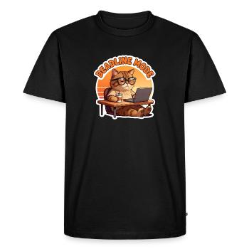 Chat in the Office in Deadline Mode - Men's Premium Organic T-Shirt - black - Front - Nico (187cm)