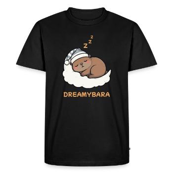 Capybara Dreamybara Noir – Chemise mignonne pour dormir - T-shirt Premium bio Homme - noir - Devant - Nico (187cm)