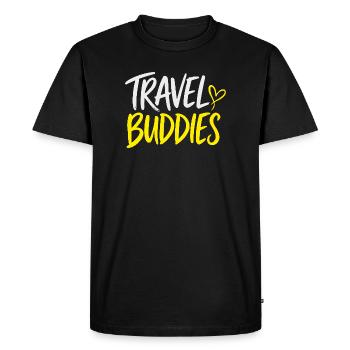 Lettrage des Travel Buddies - T-shirt Premium bio Homme - noir - Devant - Nico (187cm)