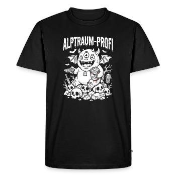 Minimalist Blood Drop Horror Design - Men's Premium Organic T-Shirt - black - Front - Nico (187cm)