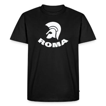 Roma - Men's Premium Organic T-Shirt - black - Front - Nico (187cm)