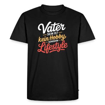 Idée de cadeau de père en disant le mode de vie de papa - T-shirt Premium bio Homme - noir - Devant - Nico (187cm)